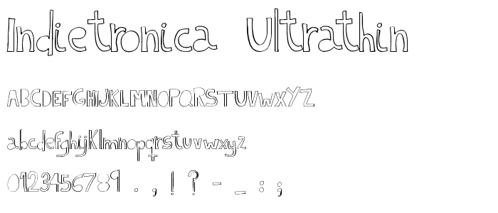 Indietronica UltraThin font